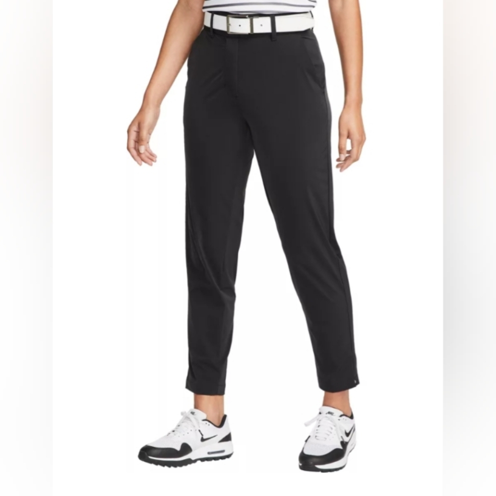 Nike Women's Standard Fit, Tapered Leg, Dri-fit Black Active Pants, Sz. 8